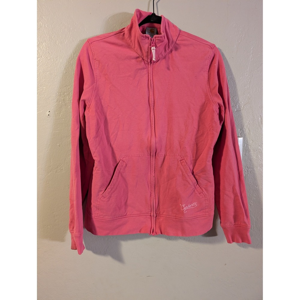 Womens Carhartt Full-zip sweatshirt / Jacket in coral / Pink sz L